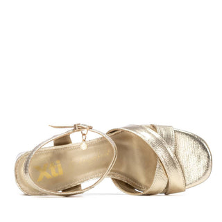 Block Heel Sandal | Gold