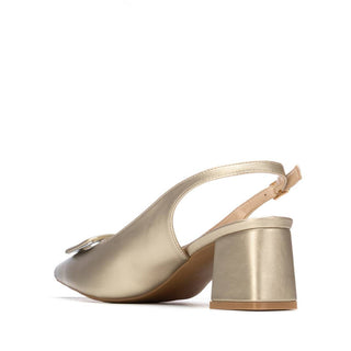 Block Heel Slingback | Gold