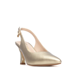 Pointed Slingback | Gold