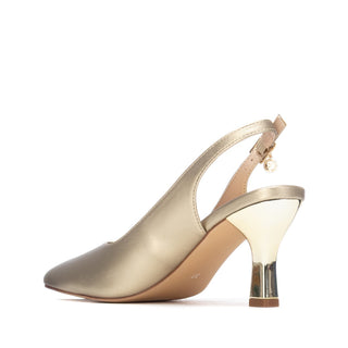 Pointed Slingback | Gold
