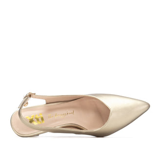 Pointed Slingback | Gold