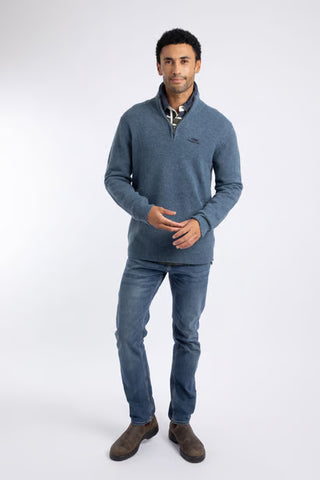 Altwood 1/4 Zip Jumper | Ash Blue