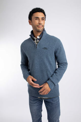 Altwood 1/4 Zip Jumper | Ash Blue