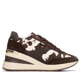 Bella Trainer | Cow Print Brown