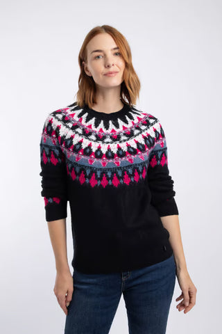 Lowell Fair Isle Jumper | Dark Navy