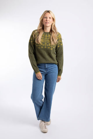 Miska Fair Isle Jumper | Winter Green