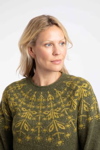 Miska Fair Isle Jumper | Winter Green