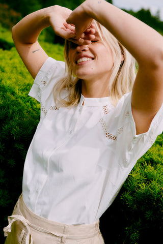 Frankie Short Sleeve Shirt | Marshmallow
