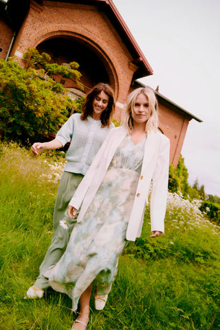 Ibine Short Sleeve Dress | Blue Haze Blur