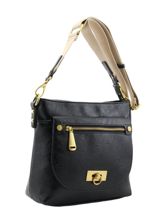 Lea North South Crossbody Bag | Black