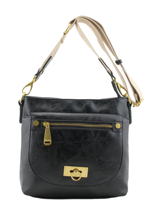 Lea North South Crossbody Bag | Black