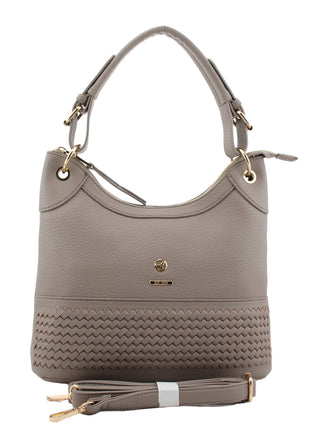 Iris Curved North South Shoulder Bag | Taupe
