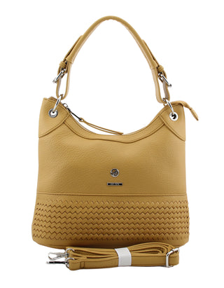 Iris Curved North South Shoulder Bag | Yellow