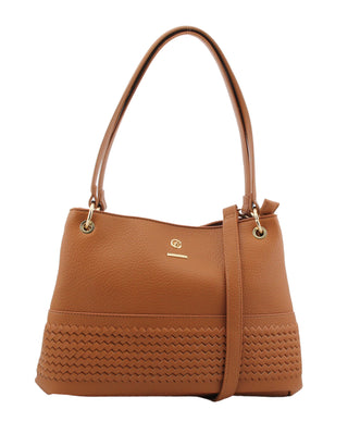 Iris Double Handle Shoulder Bag | Tan