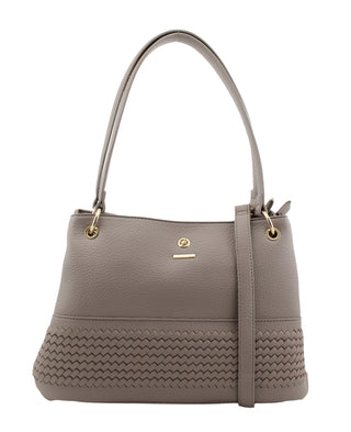 Iris Double Handle Shoulder Bag | Taupe