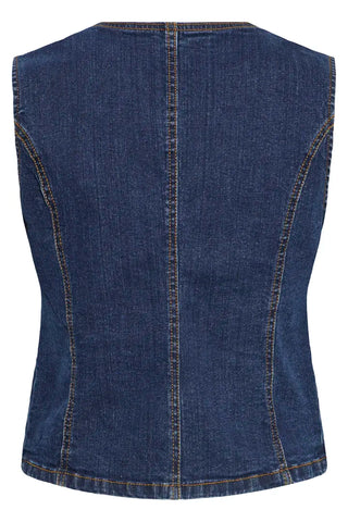 Komma Waistcoat | Dark Blue Denim
