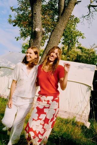 Ibine Skirt  | Flame Flower Mix