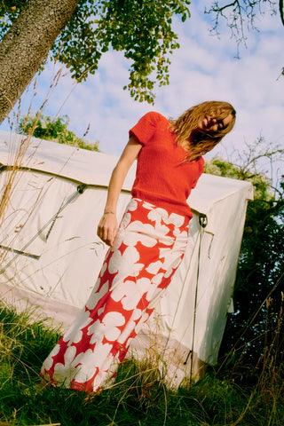 Ibine Skirt  | Flame Flower Mix