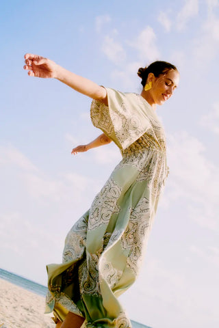 Jannike Dress | Tea Paisley Mix