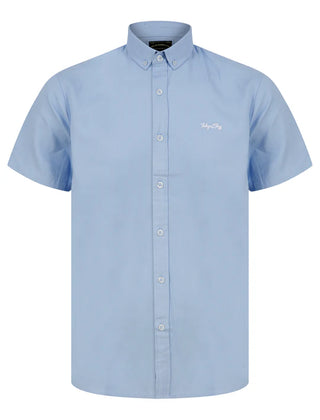 Tiberius Short Sleeve Oxford Shirt | Light Blue