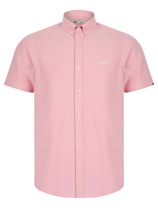 Tiberius Short Sleeve Oxford Shirt | Pink