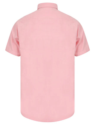 Tiberius Short Sleeve Oxford Shirt | Pink