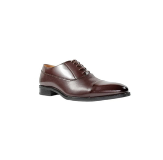 Oxford Toe Cap Tie Shoe | Dark Brown