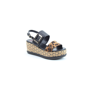 Morven Sandal | Black Leopard