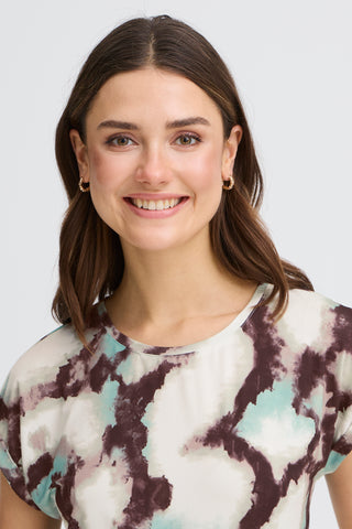 Seen Tee | Marble Creme Menthe