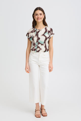 Seen Tee | Marble Creme Menthe