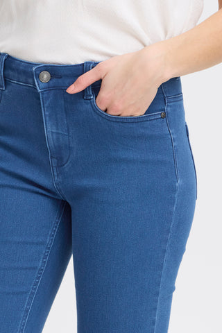 Luxe Elli Cropped Jean | Mid Blue Denim