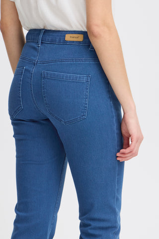 Luxe Elli Cropped Jean | Mid Blue Denim