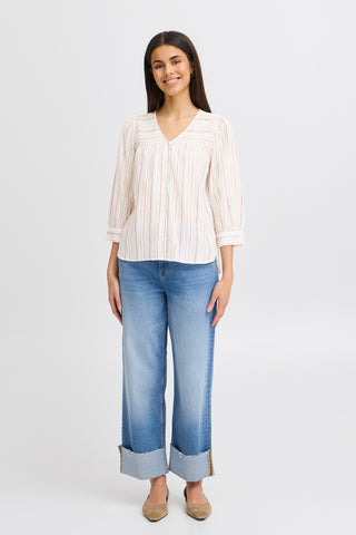 Nadi Long Sleeve Shirt | Teaberry Stripe