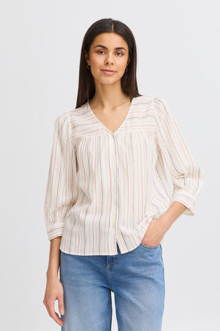 Nadi Long Sleeve Shirt | Teaberry Stripe