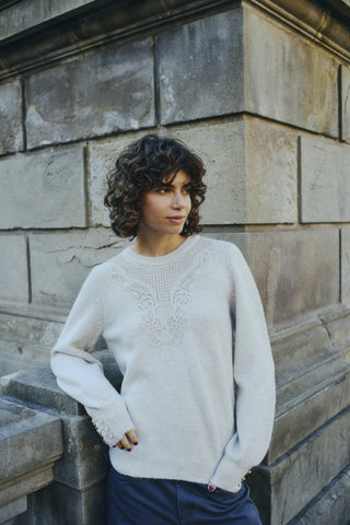 Ellen Jumper | Oatmeal Melange