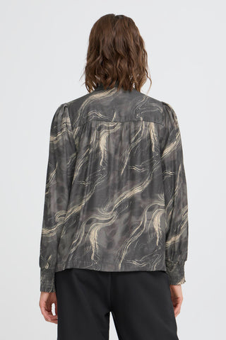 Hatti Blouse | Grey Watercolour