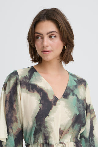 Ayla Dress | Marble Creme Menthe