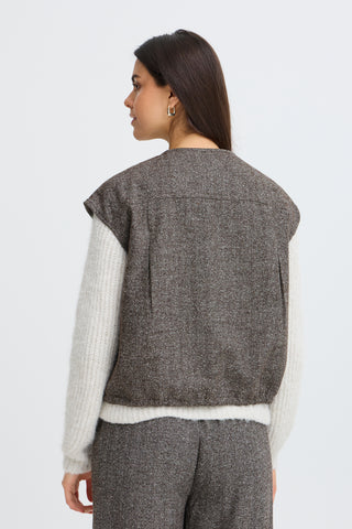 Vea Vest | Hot Fudge Herringbone