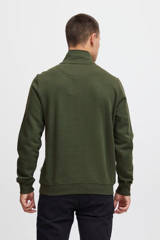 Blend Half Zip Sweater Deep Forest Green