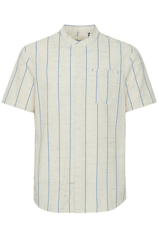 Blend Stripped Short Sleeve Shirt Nebulus Blue