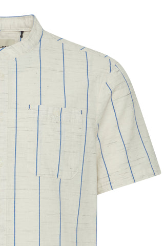 Blend Stripped Short Sleeve Shirt Nebulus Blue