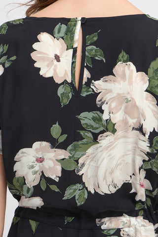 Mjoelle O Neck Dress  | Black Roses