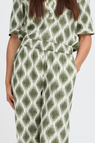 Mmjoella Cropped Trousers | Ogee Ikat Kalamata