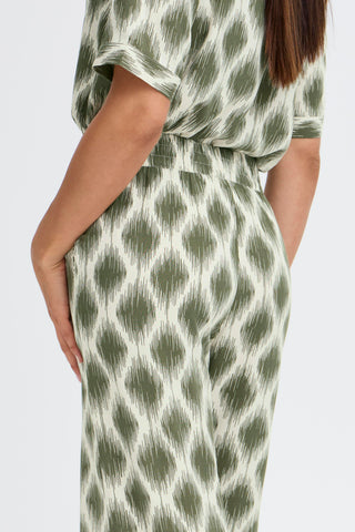 Mmjoella Cropped Trousers | Ogee Ikat Kalamata