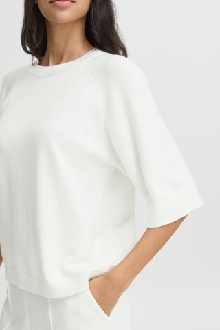 Nonina Loose Short Sleeve Jumper | Marshmallow
