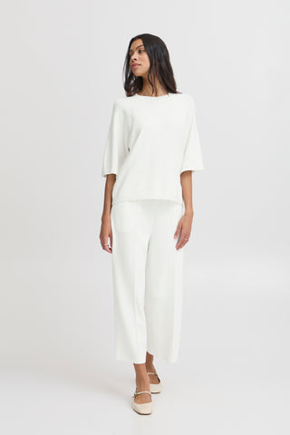 Nonina Loose Short Sleeve Jumper | Marshmallow