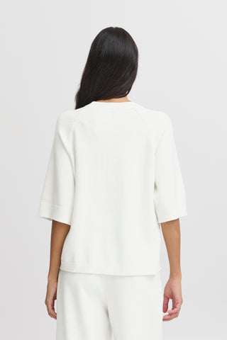 Nonina Loose Short Sleeve Jumper | Marshmallow