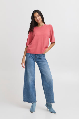 Nonina Loose Short Sleeve Jumper | Desert Rose