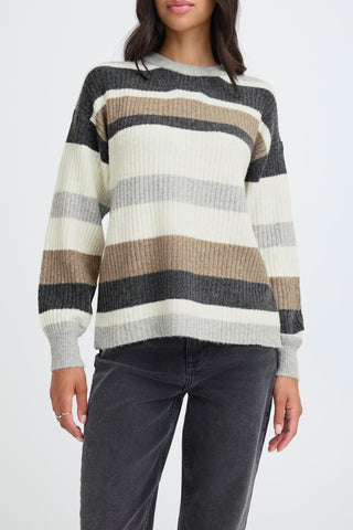 Onema Round Neck Jumper | Grey Melange