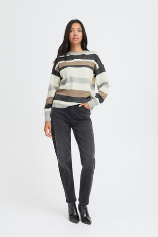 Onema Round Neck Jumper | Grey Melange
